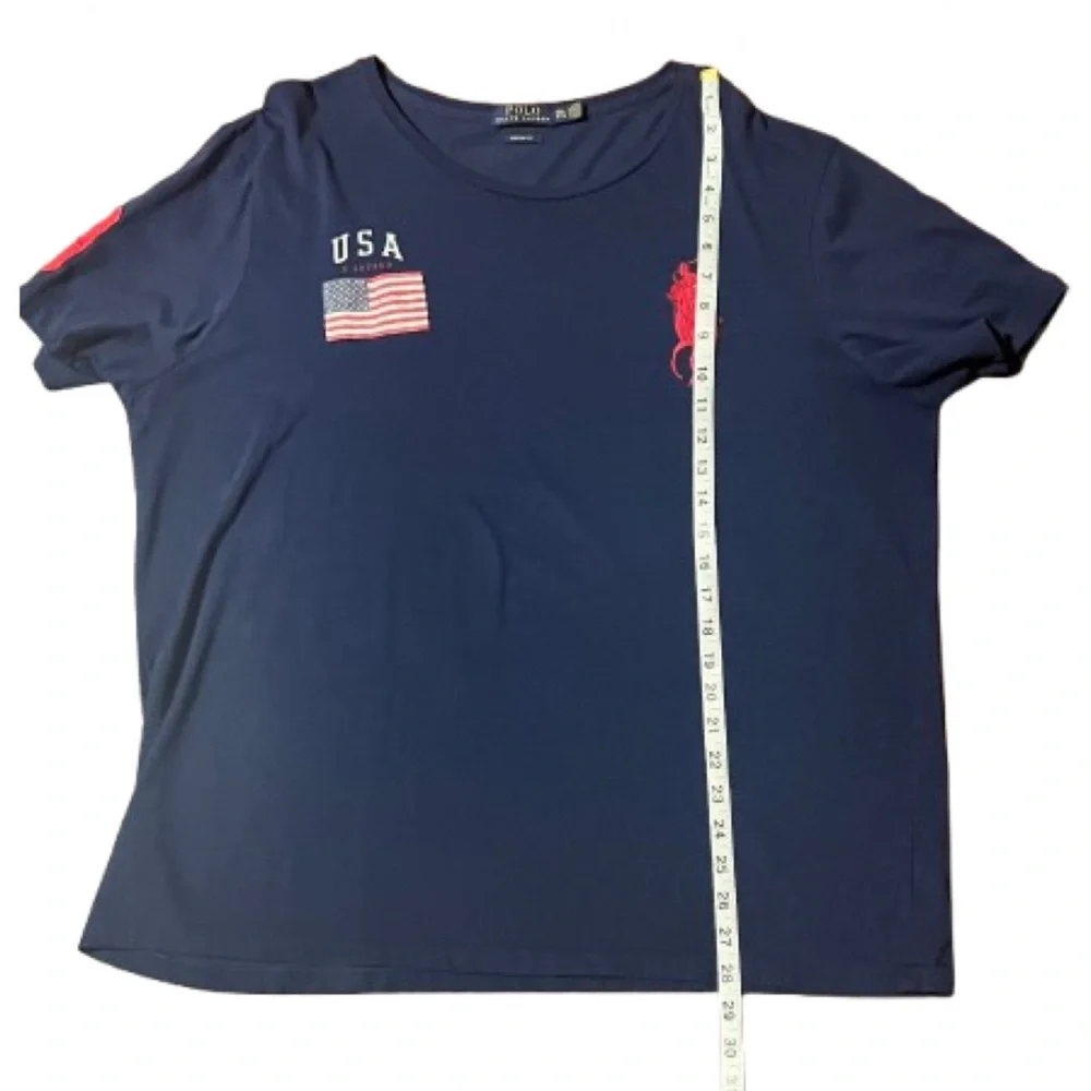 Polo Ralph Lauren USA Big Pony Short Sleeve Tee Size XXL Preppy Luxe Vintage